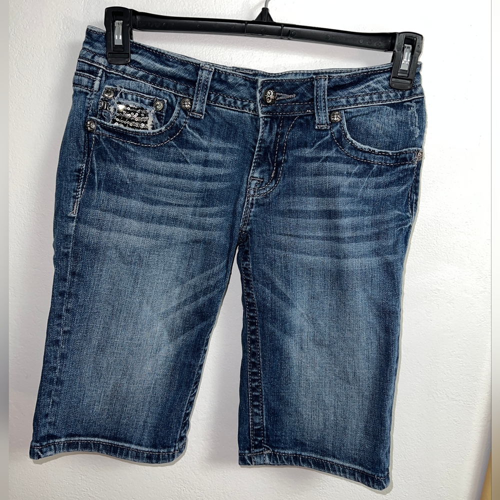 Miss Me Denim Bermuda Shorts Size 28 - Picture 4 of 13